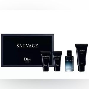 NEW Christian Dior SAUVAGE 4 Pc Set: Cologne, Shower Gel, Shave Gel, Moi…